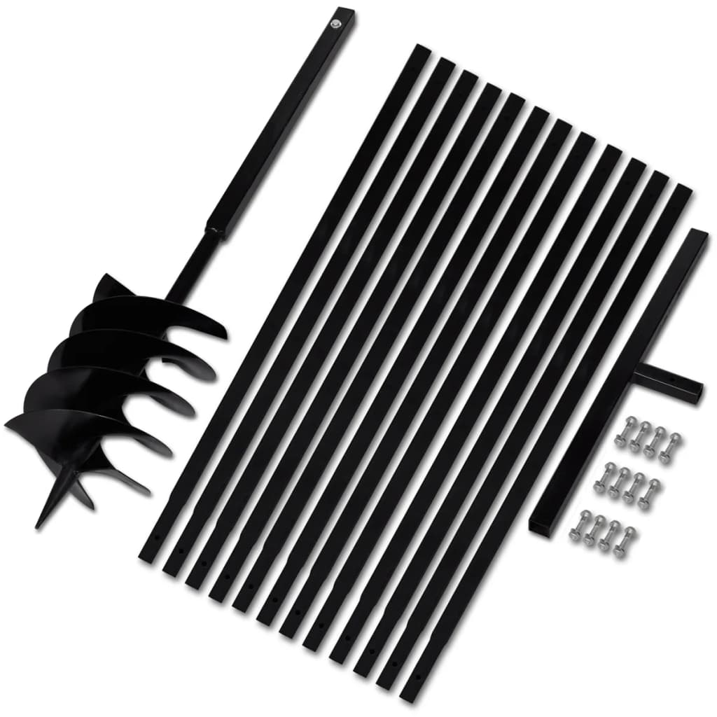 Ground Drill with Handle 200 mm with Extension Tube 13 m Steel - Merlin Deals
