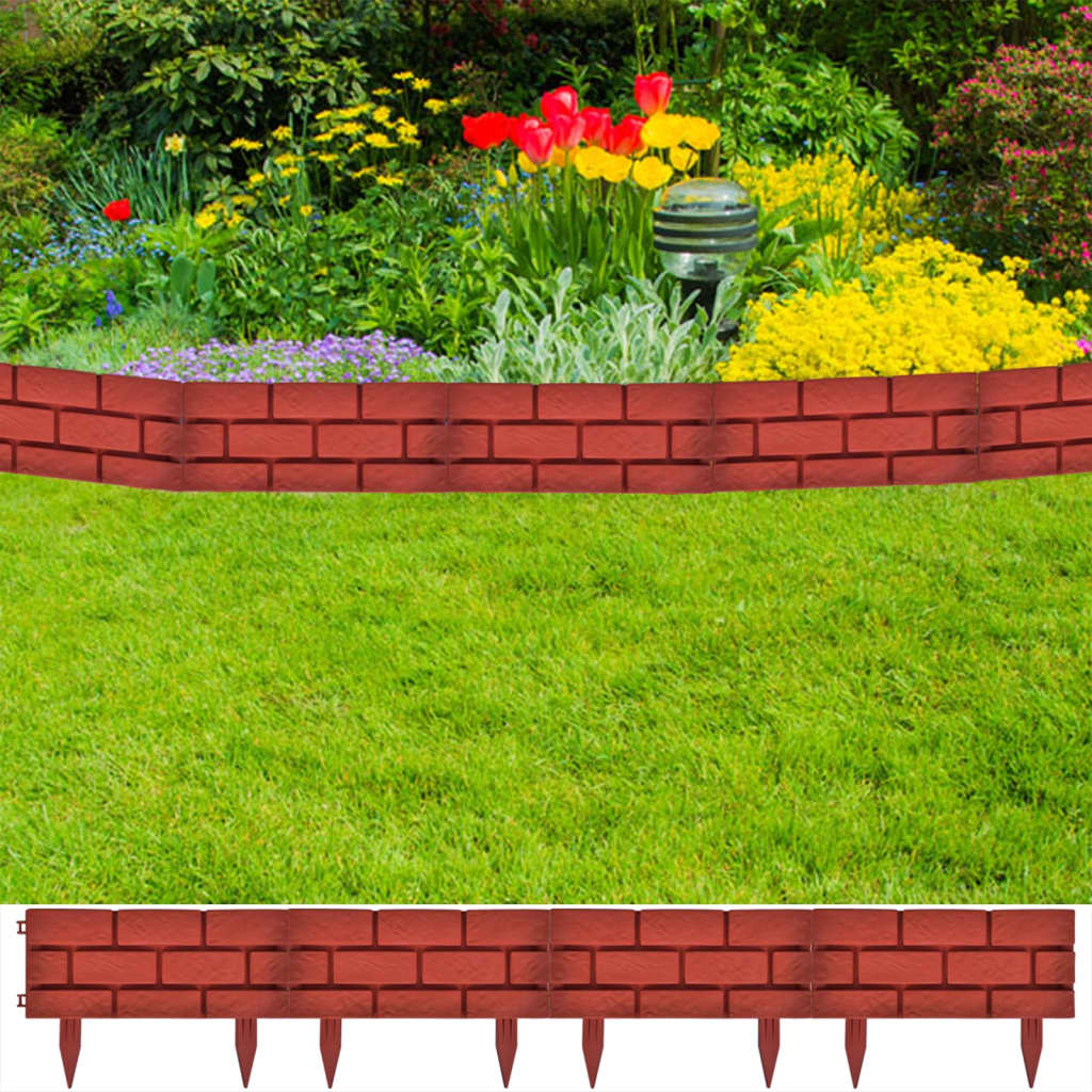 Lawn Divider with Brick Design 11 pcs - Merkel Designers
