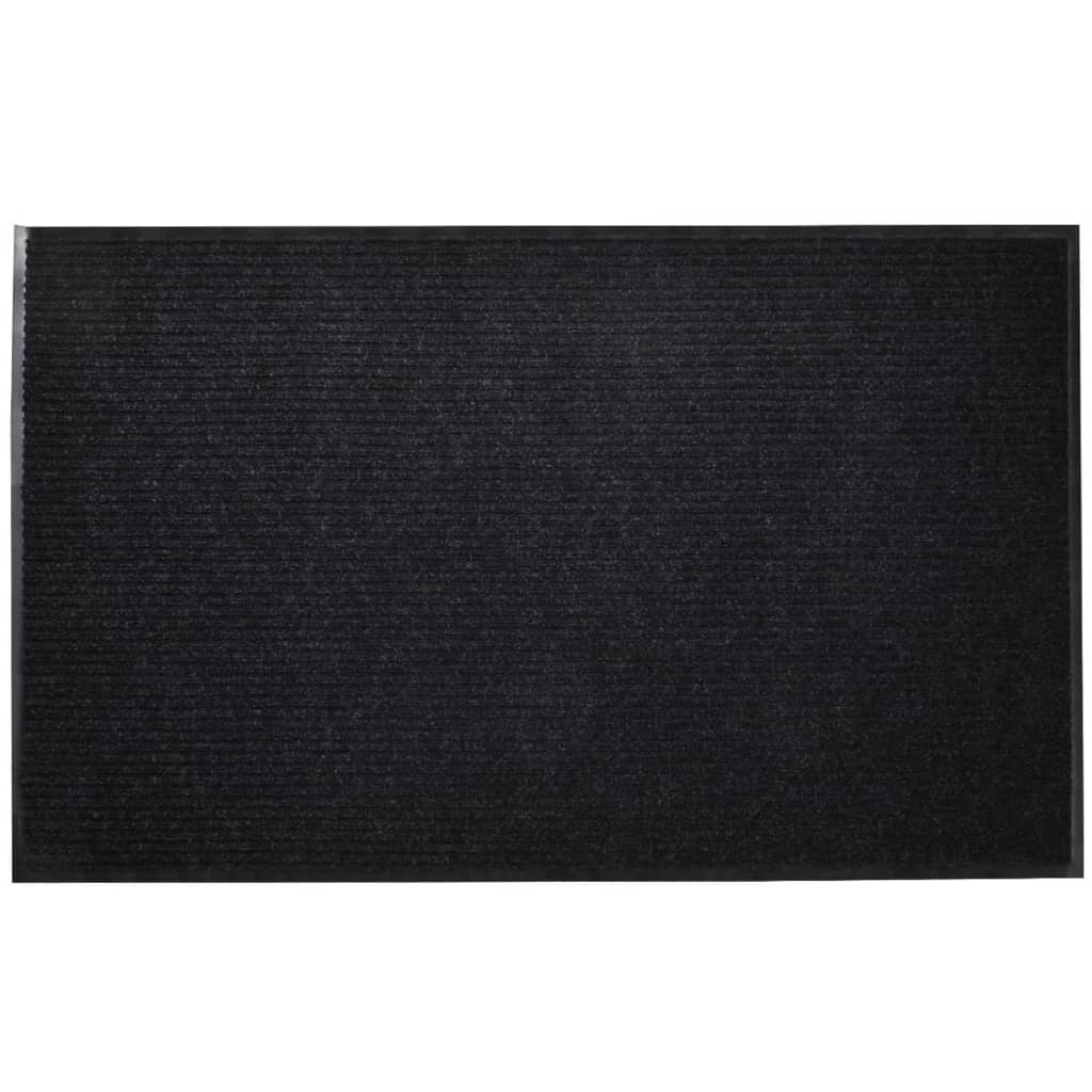 Door Mat 90 x 60 cm Black PVC - All Things Good