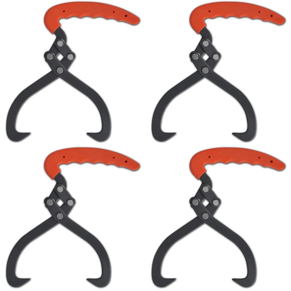 4 pcs Log Tongs with PVC Handle - Merkel Designers