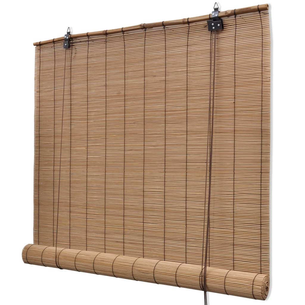 Brown Bamboo Roller Blinds 100 x 160 cm - Tyrell & Tyrell