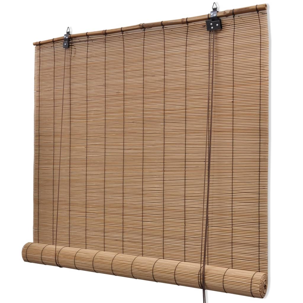 Brown Bamboo Roller Blinds 120 x 220 cm - Style and Chic