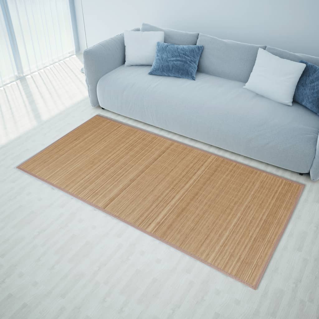 Rectangular Brown Bamboo Rug 120 x 180 cm - Tyrell & Tyrell