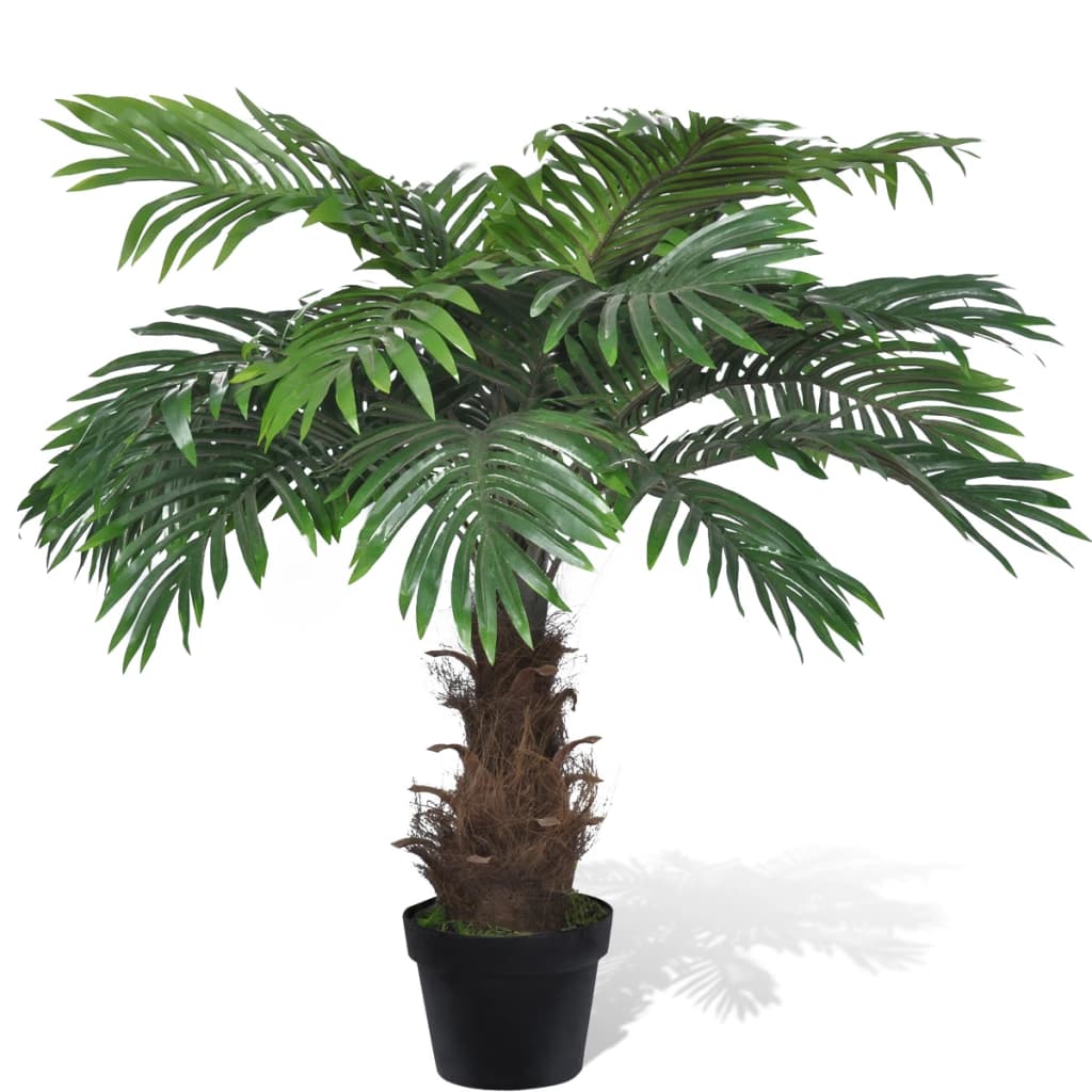 Lifelike Artificial Cycus Palm Tree with Pot 80 cm - All Things Good