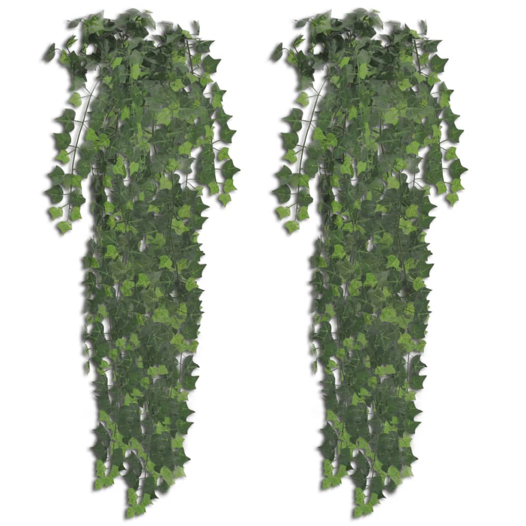 2 pcs Artificial Ivy Bush 90 cm Green - Unbeatable Bargains