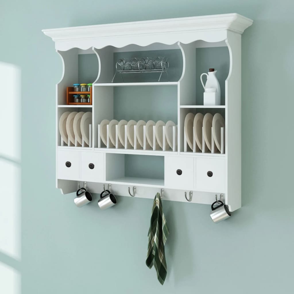 Wooden Kitchen Wall Cabinet White - Merkel Designers