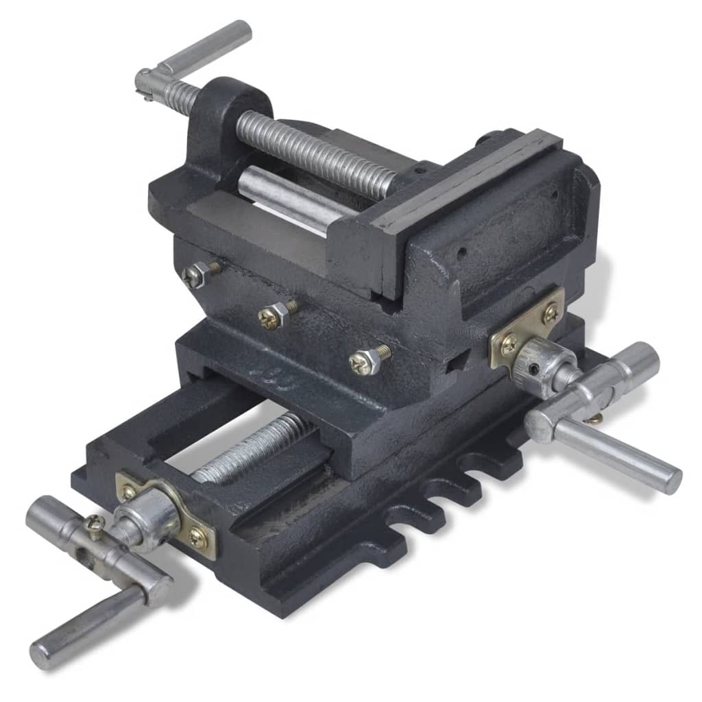 Manually Operated Cross Slide Drill Press Vice 78 mm - Merkel Designers