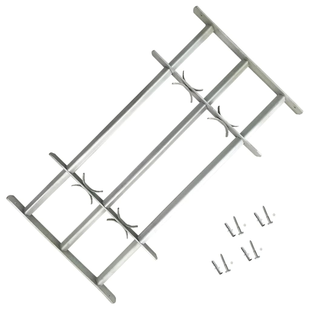 Adjustable Security Grille for Windows with 3 Crossbars 700-1050 mm - R and M Furniture