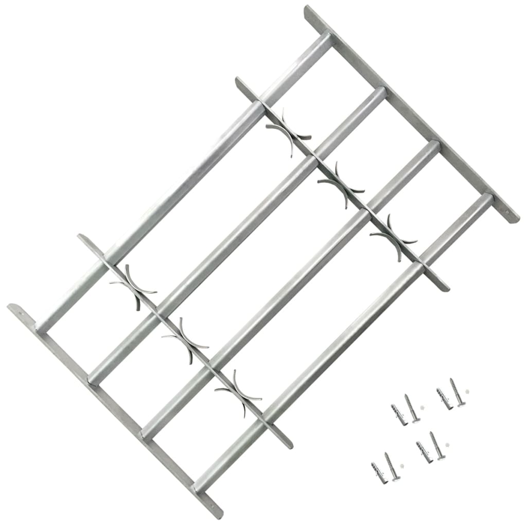 Adjustable Security Grille for Windows with 4 Crossbars 1000-1500 mm - Decor Base