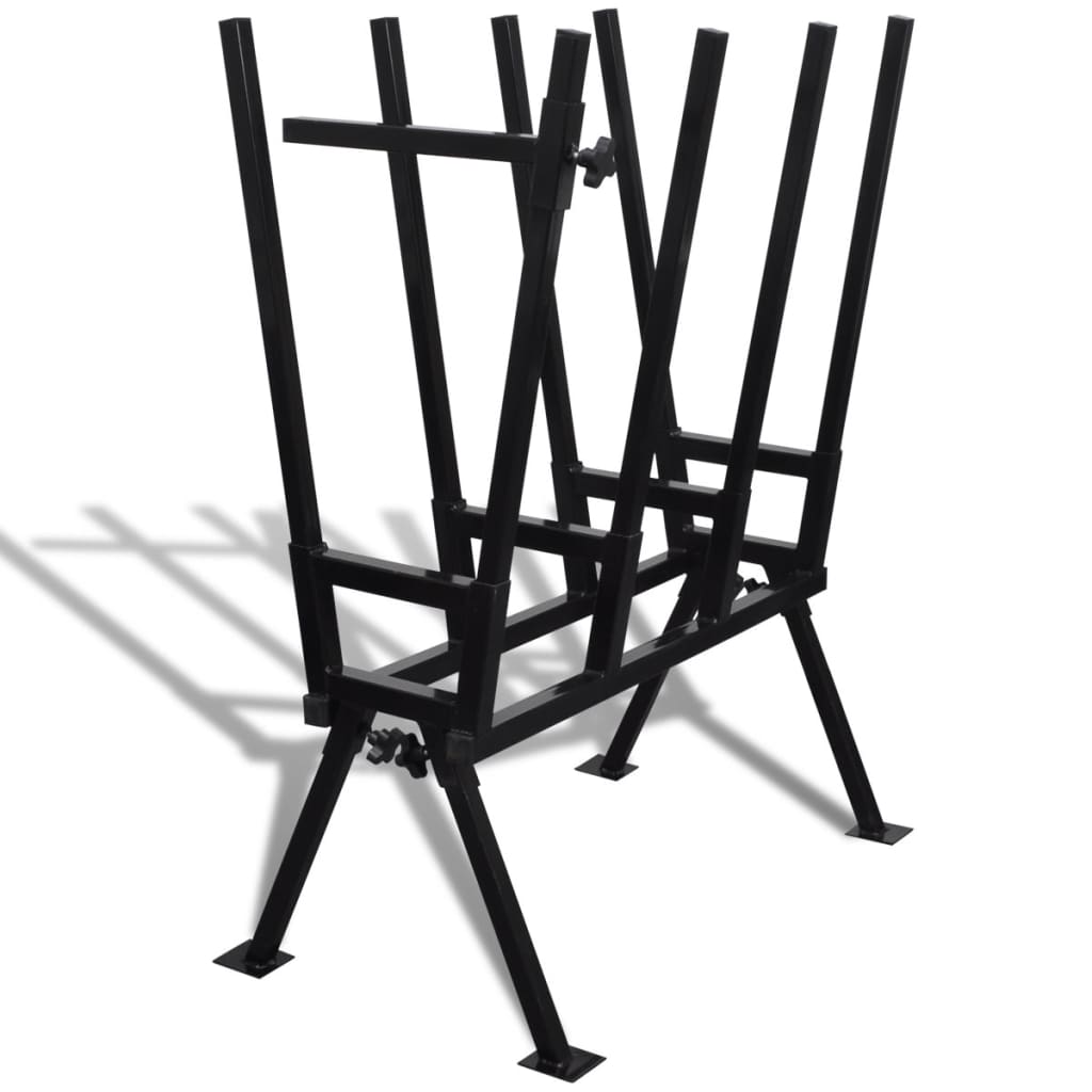 Black Powder-Coated Saw Horse for Woodworking - Direct Imports