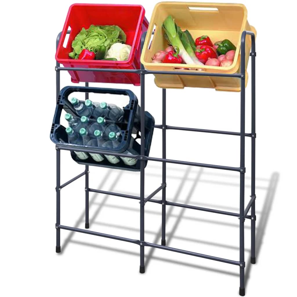 Steel Shelf for 6 Crates - Design Hut