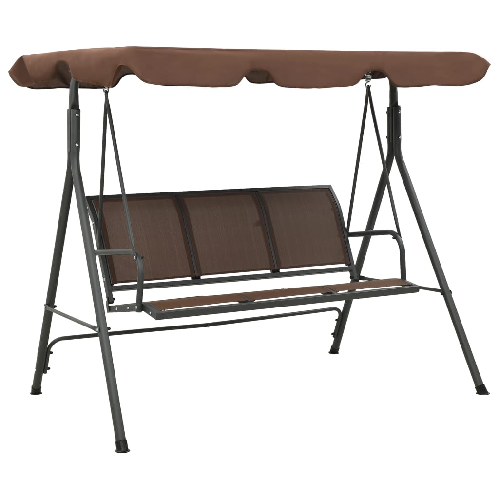 Garden Swing Bench with Canopy Coffee - Unbeatable Bargains