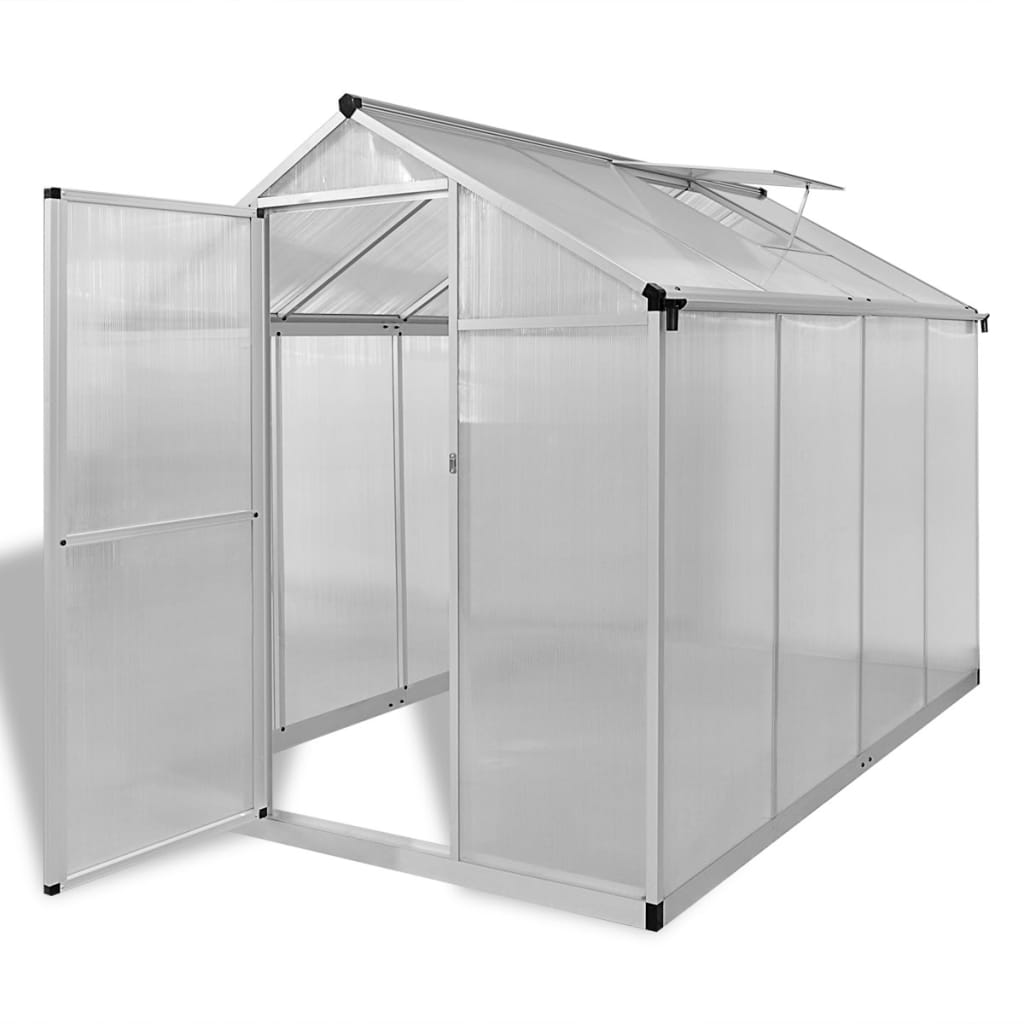 Reinforced Aluminium Greenhouse with Base Frame 4.6 m2 - Discount Dealers