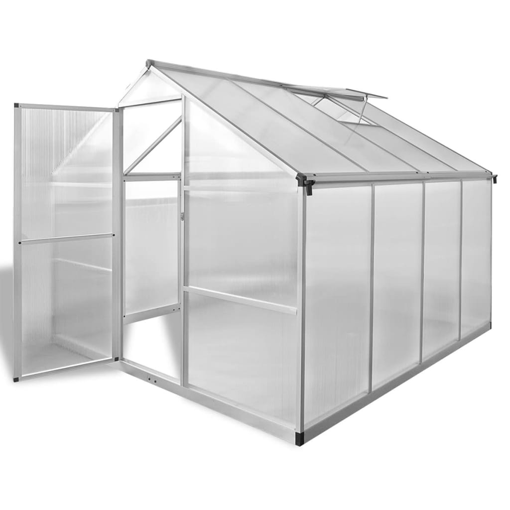 Reinforced Aluminium Greenhouse with Base Frame 6.05 m2 - Merkel Designers