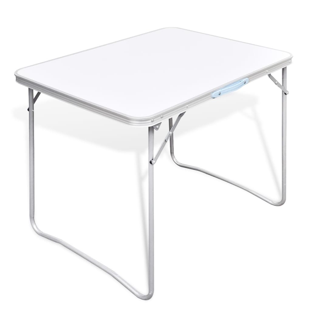 Foldable Camping Table with Metal Frame 80 x 60 cm - Unbeatable Bargains
