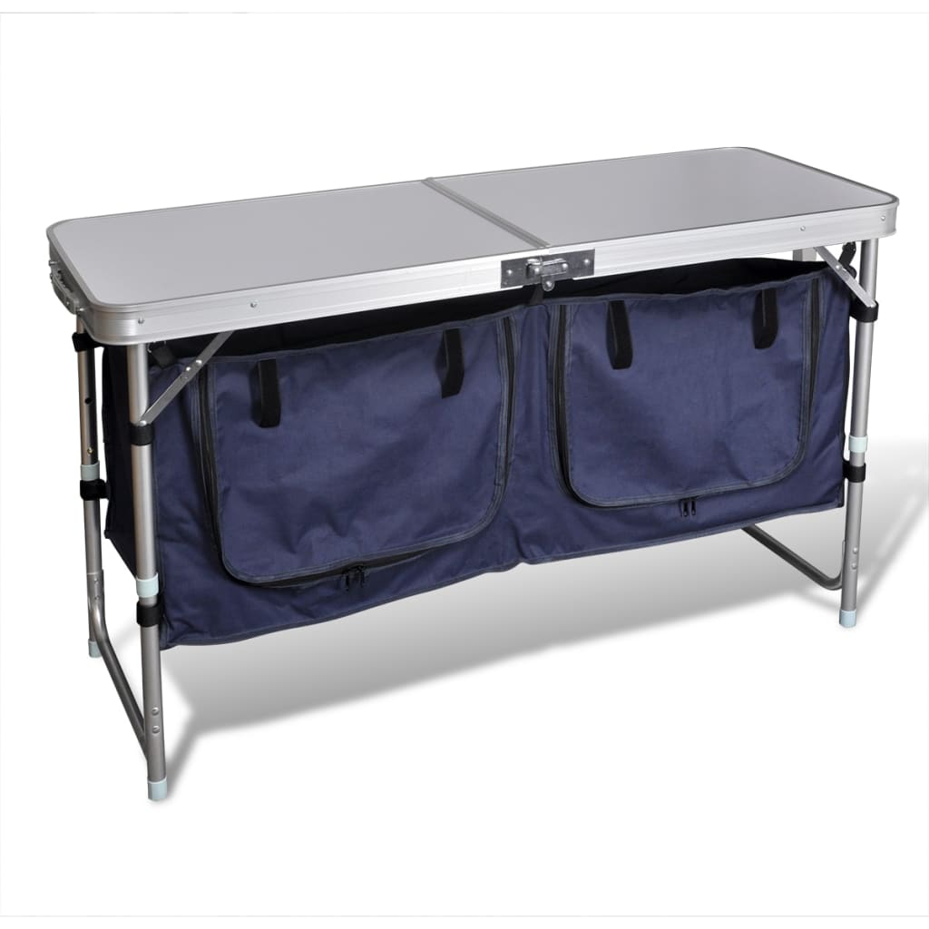 Foldable Camping Cupboard with Aluminium Frame - Decor Base