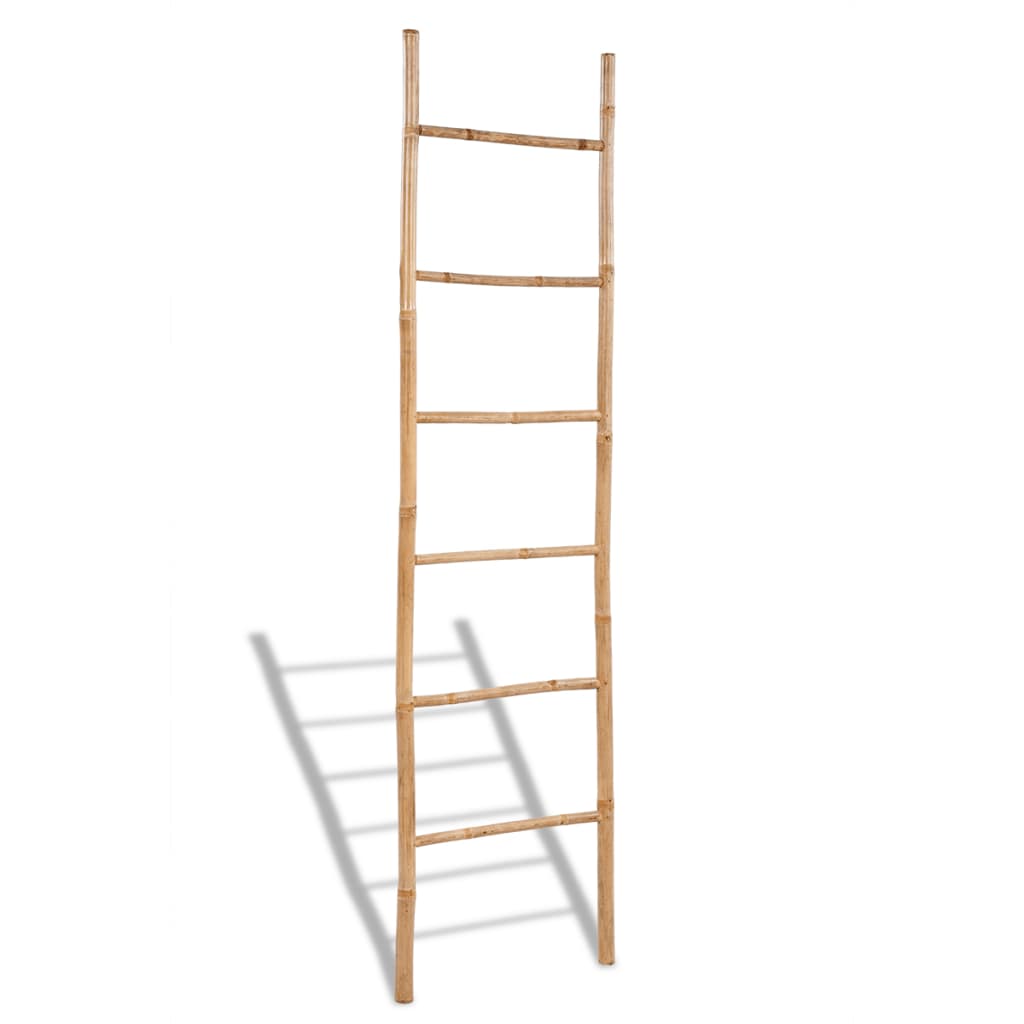 Bamboo Towel Ladder with 6 Rungs - Charlotte Dunes