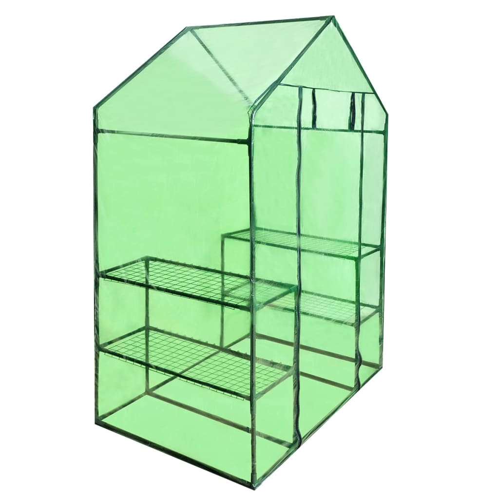 Walk-in Greenhouse with 4 Shelves - Decor Base