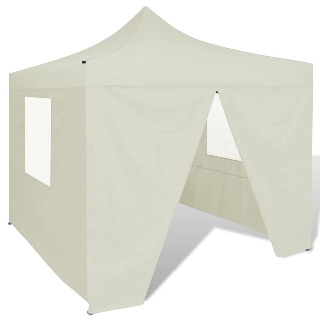Foldable Tent 3x3 m with 4 Walls Cream - Discount Dealers