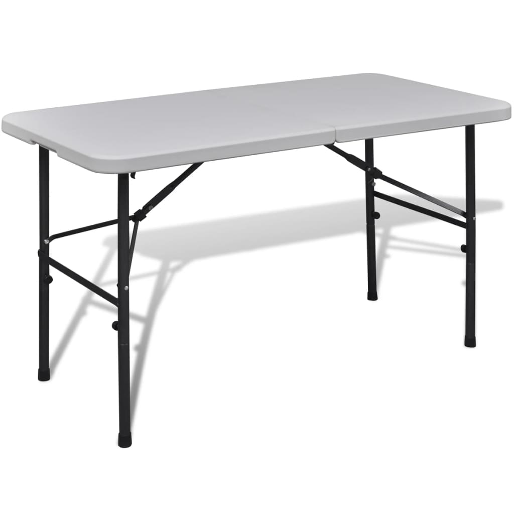 Foldable Garden Table 122 cm HDPE White - Style and Chic