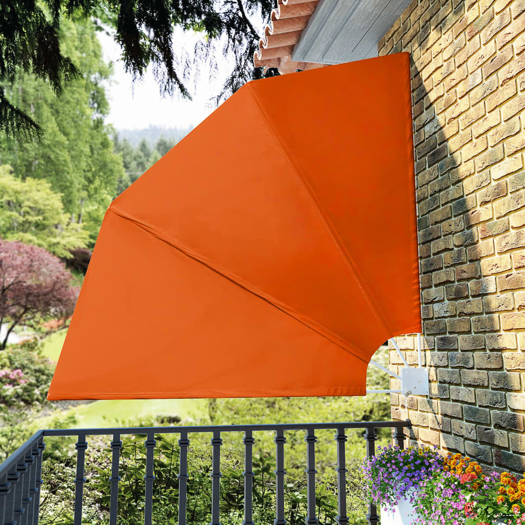 Collapsible Balcony Side Awning Terracotta 210x210 cm - Design Hut