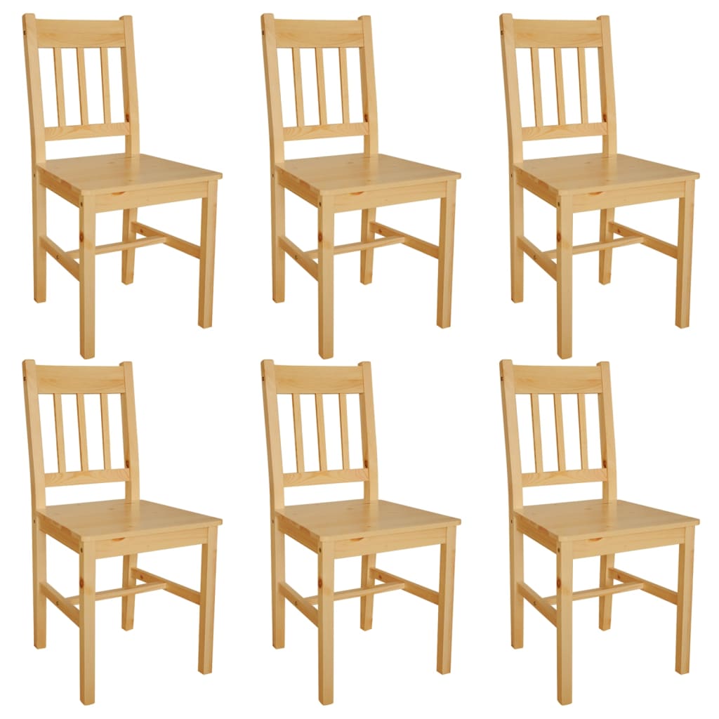 Dining Chairs 6 pcs Pinewood - Discount Dealers