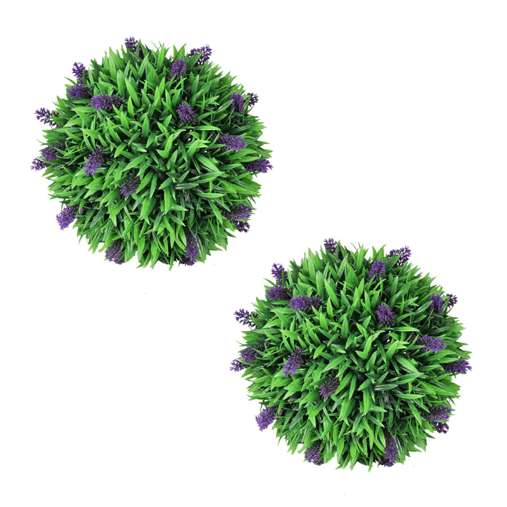 Set of 2 Artificial Boxwood Ball with Lavender 30 cm - Millennium Furniture