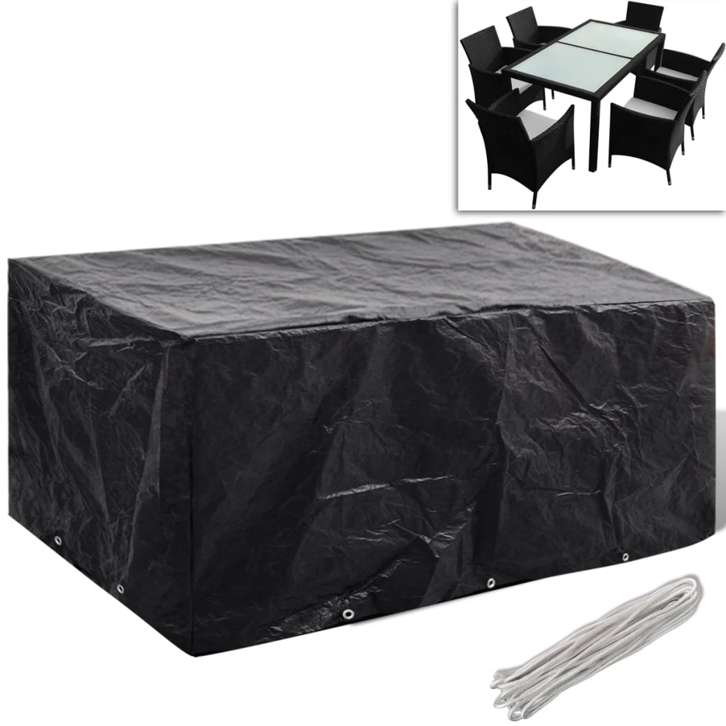 Garden Furniture Cover 6 Person Poly Rattan Set 10 Eyelets 240x140cm - Tyrell & Tyrell