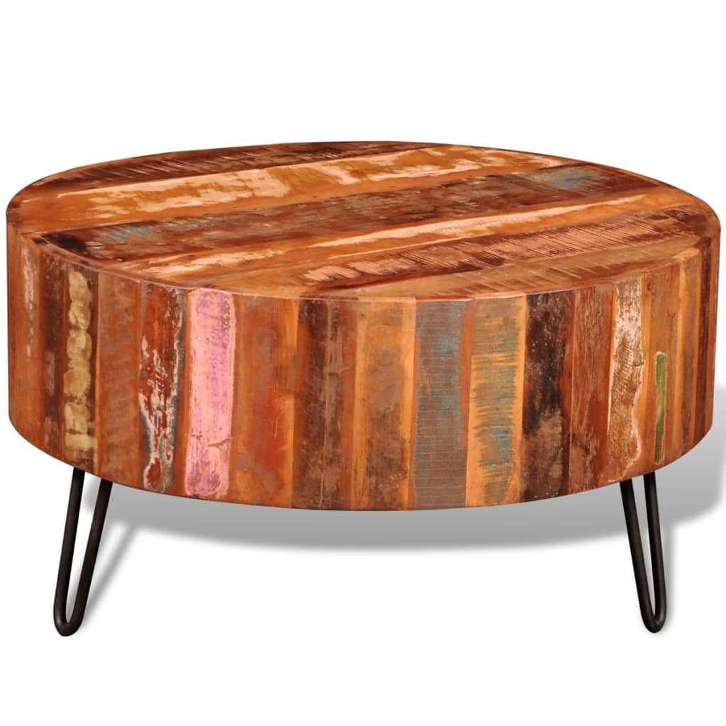 Coffee Table Solid Reclaimed Wood Round - Direct Imports