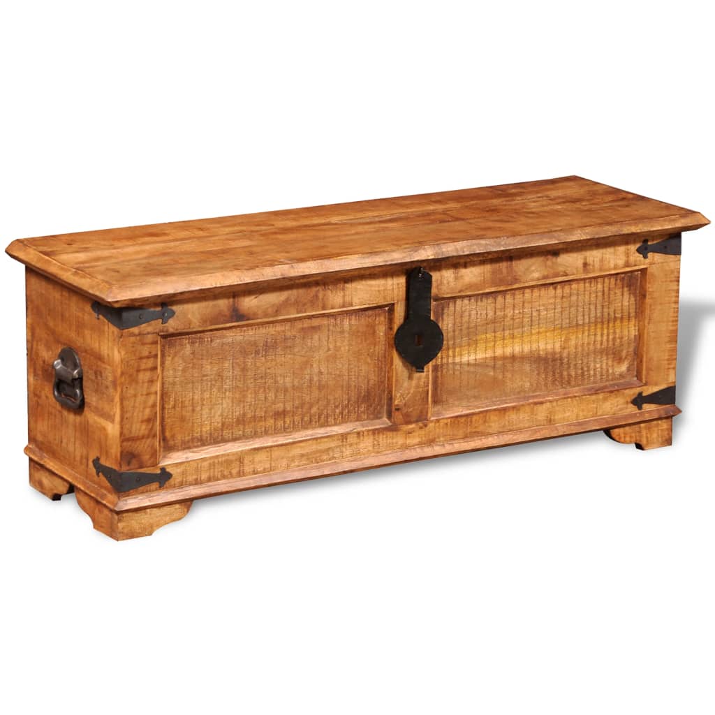 Storage Chest Rough Mango Wood - Merlin Deals
