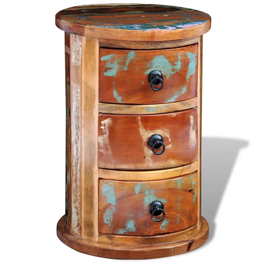 Reclaimed Cabinet with 3 Drawers Solid Wood - Style and Chic