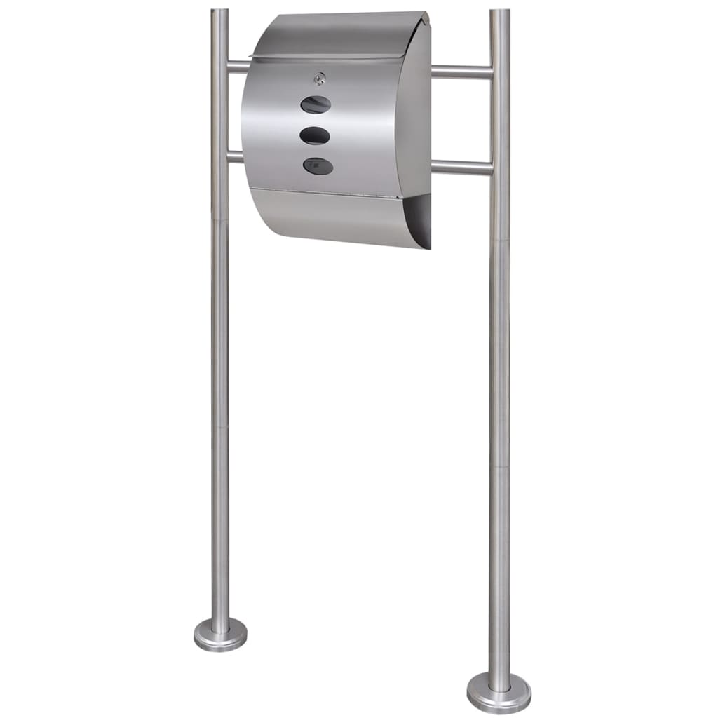 Mailbox on Stand Stainless Steel - The Home Maker