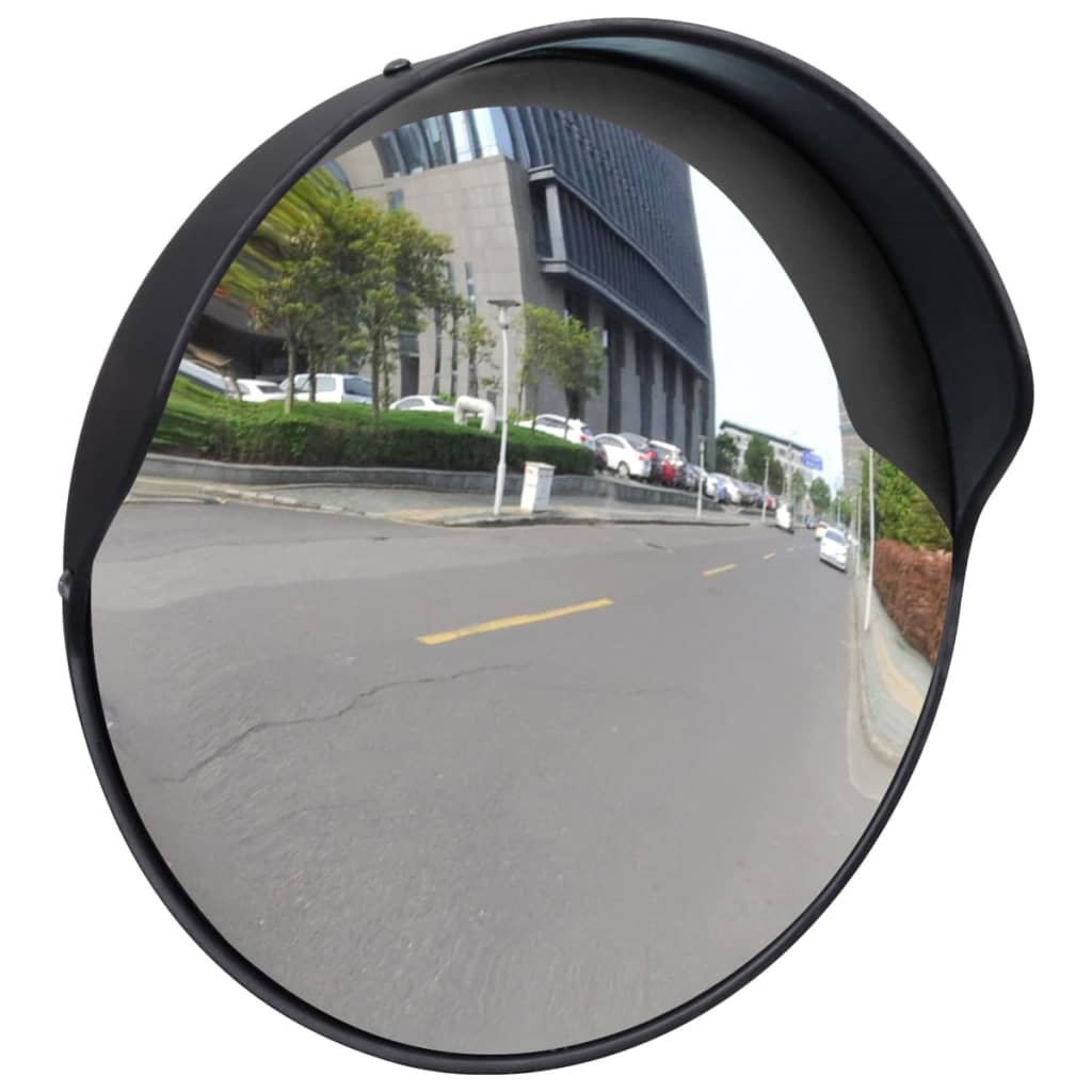 Convex Traffic Mirror PC Plastic Black 30 cm Outdoor - Design Hut