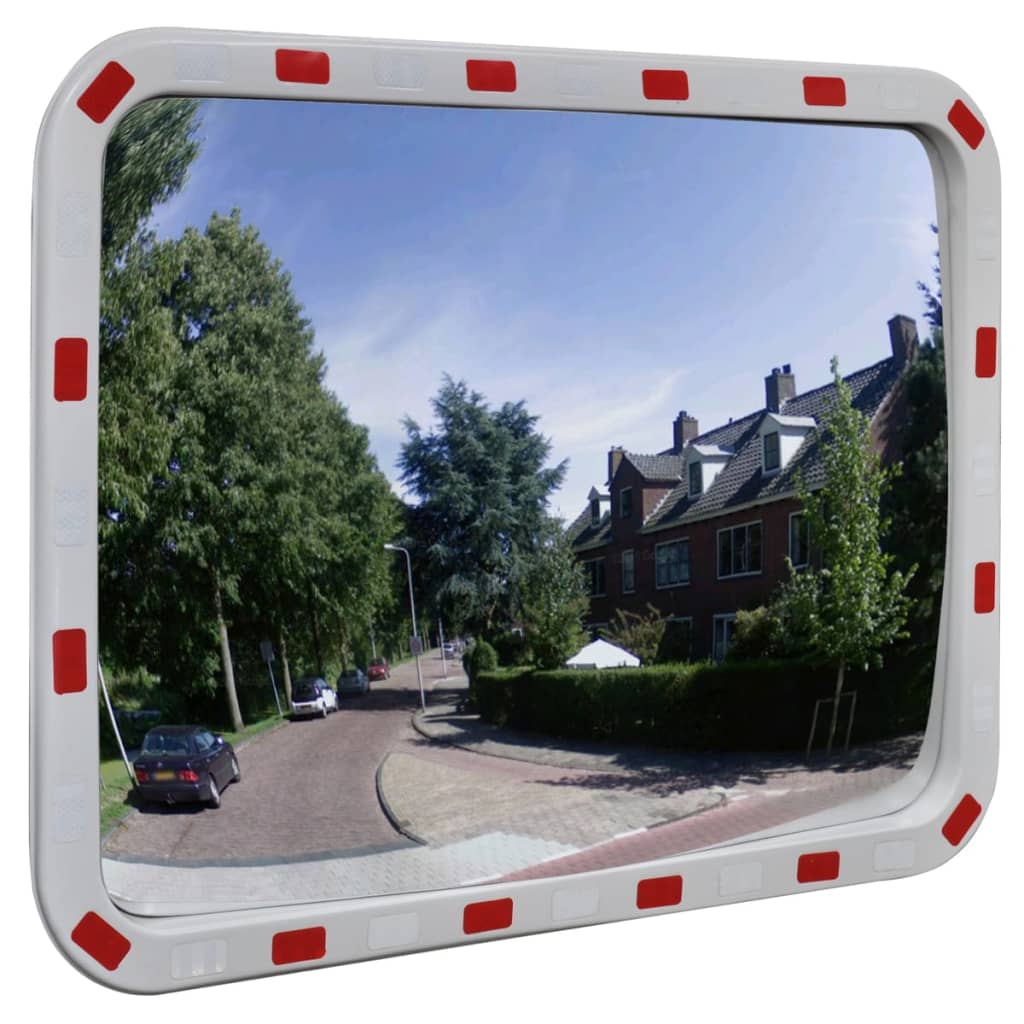 Convex Traffic Mirror Rectangle 60 x 80 cm with Reflectors - Sid & Sam