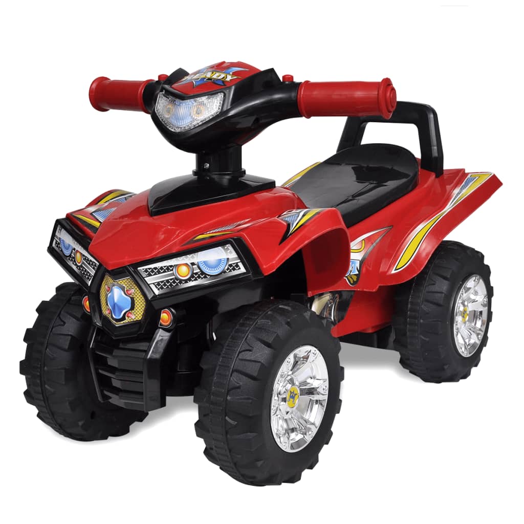 Red Children's Ride-on Quad with Sound and Light - Sid & Sam