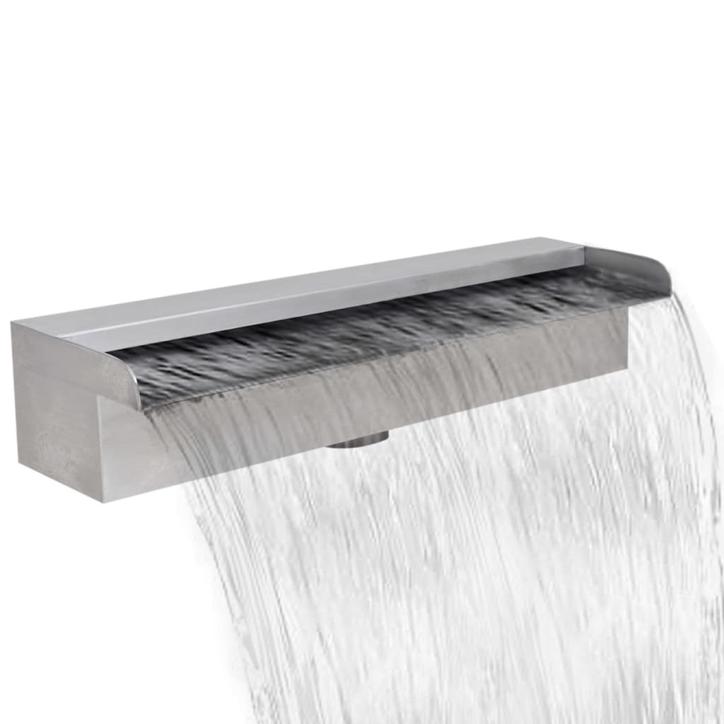 Rectangular Waterfall Pool Fountain Stainless Steel 45 cm - R and M Furniture
