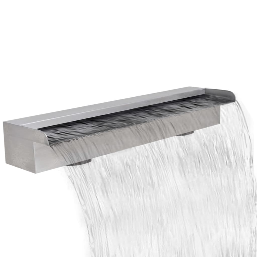 Rectangular Waterfall Pool Fountain Stainless Steel 60 cm - Design Hut