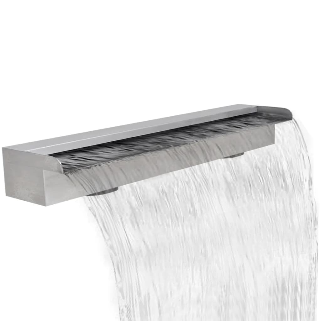 Rectangular Waterfall Pool Fountain Stainless Steel 90 cm - Unbeatable Bargains