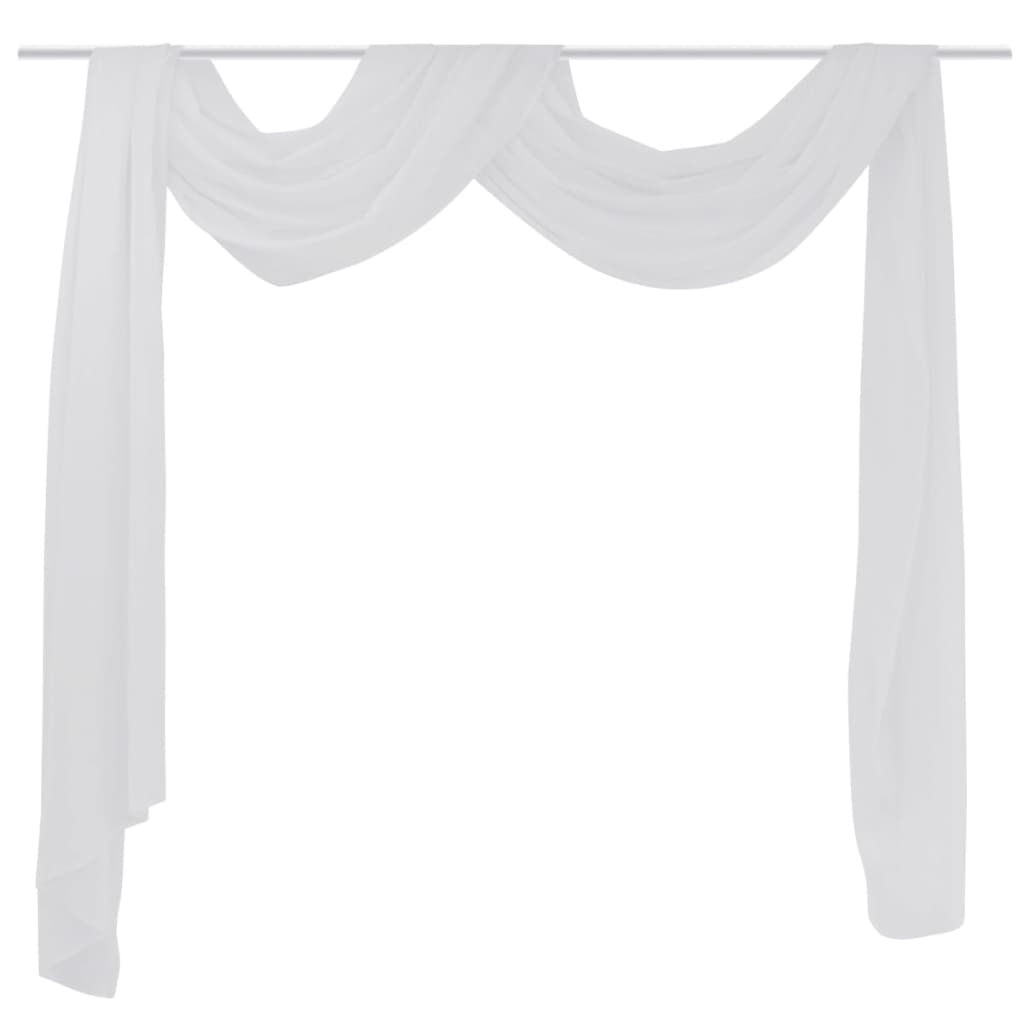 Sheer Voile Drape 140 x 600 cm White - Merkel Designers