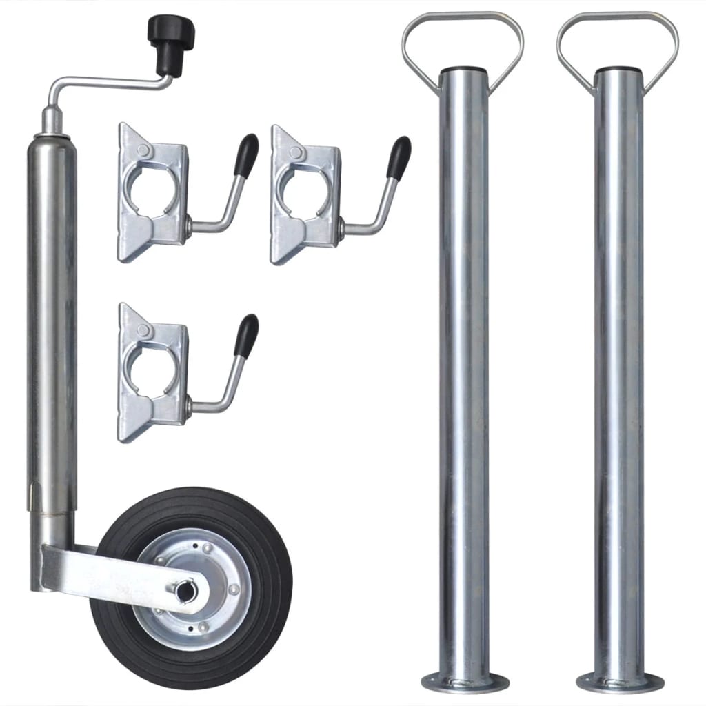 48 mm Jockey Wheel with 2 Support Tubes & 3 Split Clamps - Sid & Sam