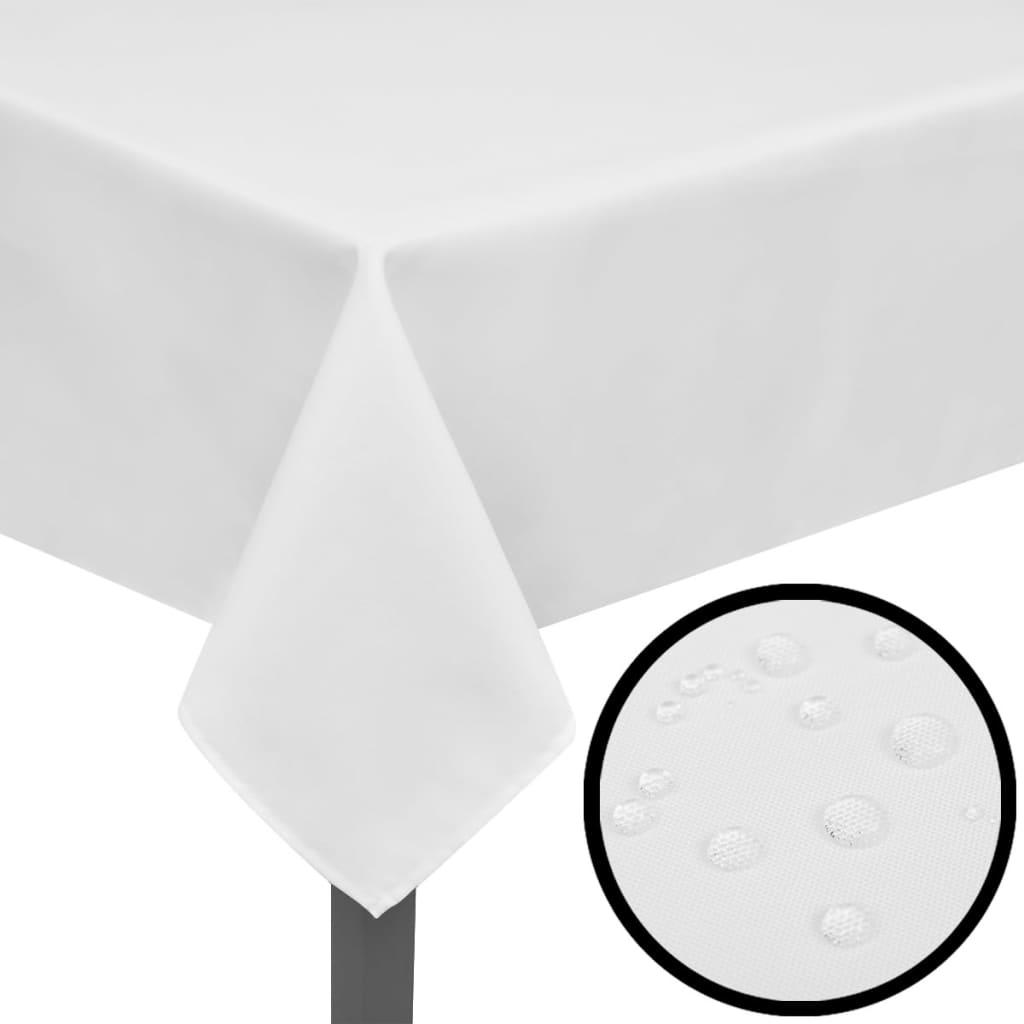 5 Tablecloths White 220 x 130 cm - Merkel Designers