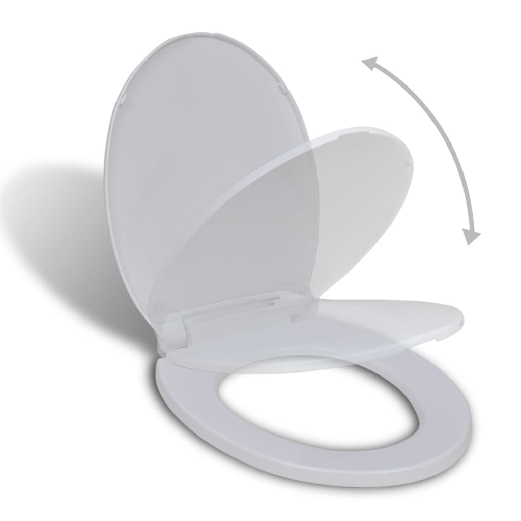Soft-close Toilet Seat White Oval - R and M Furniture