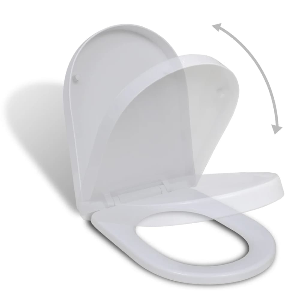 White Soft-close Toilet Seat Square - Design Hut