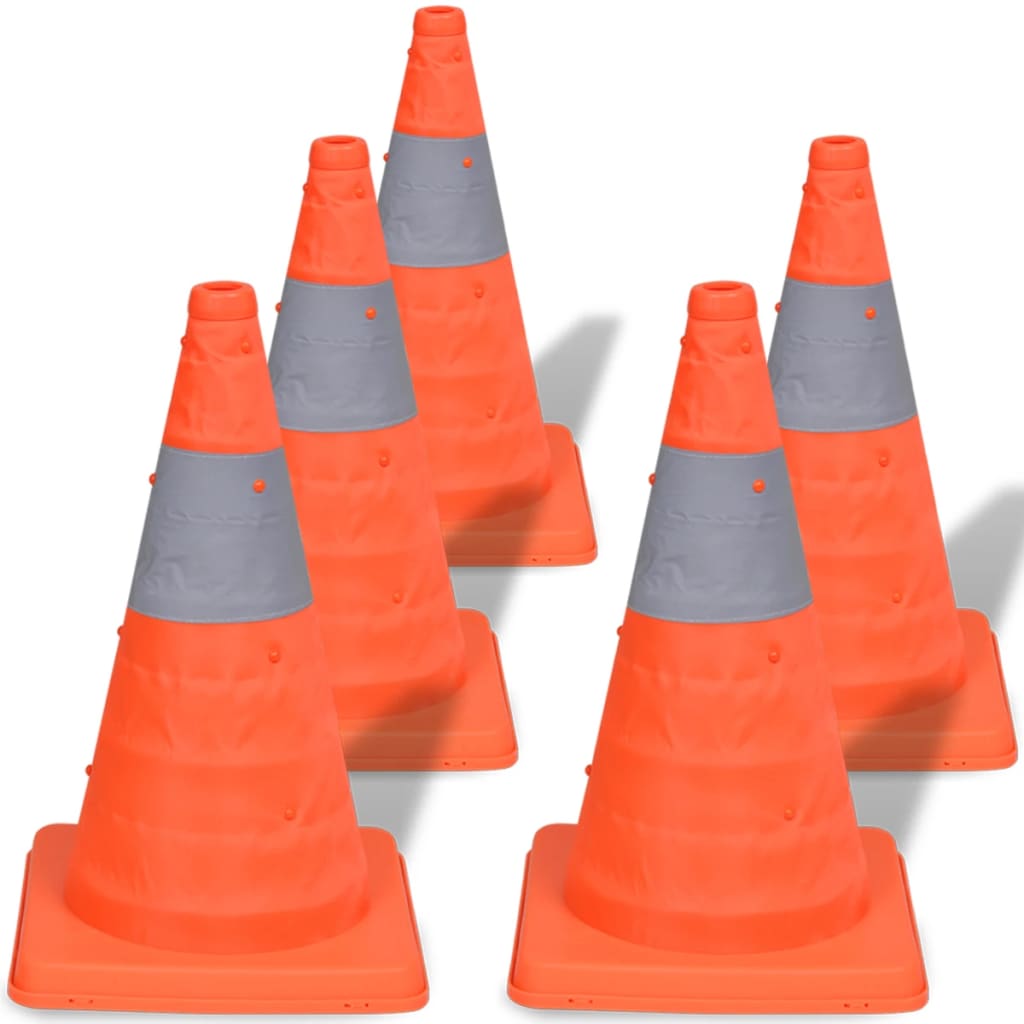 5 Pop-up Traffic Cones 42 cm - Design Hut