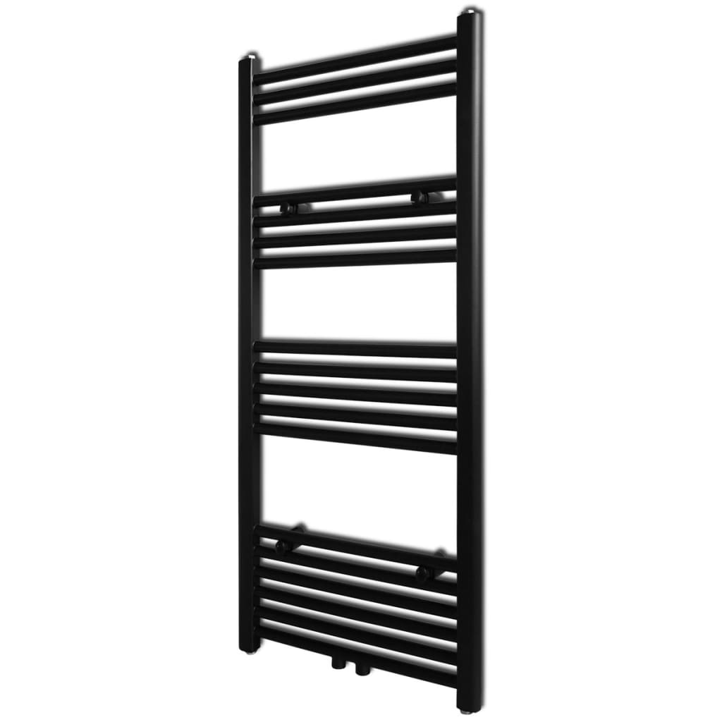 Black Bathroom Central Heating Towel Rail Radiator 500x1160mm - Merkel Designers