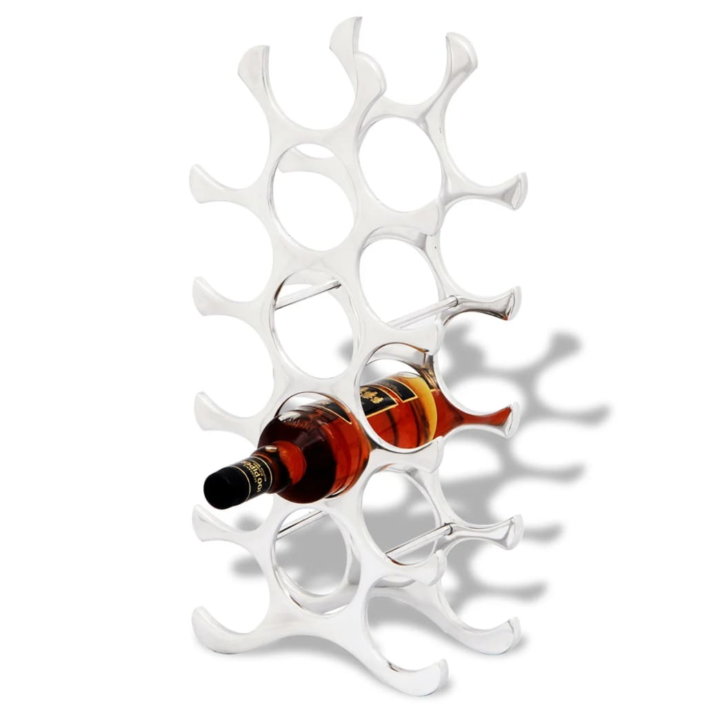 Wine Stand for 15 Bottles Silver Aluminium - Millennium Furniture