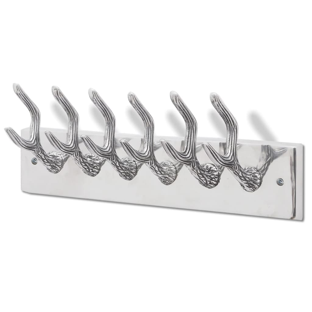 Aluminium Wardrobe Hook Coat Rack Hat/Tie Hanger Silver - Decor Base