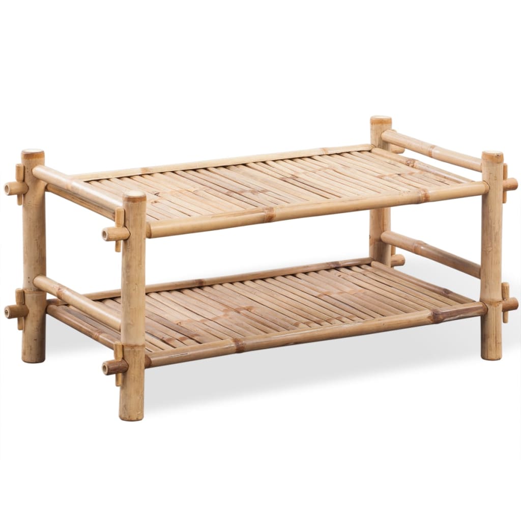 2-Tier Bamboo Shoe Rack - Discount Dealers