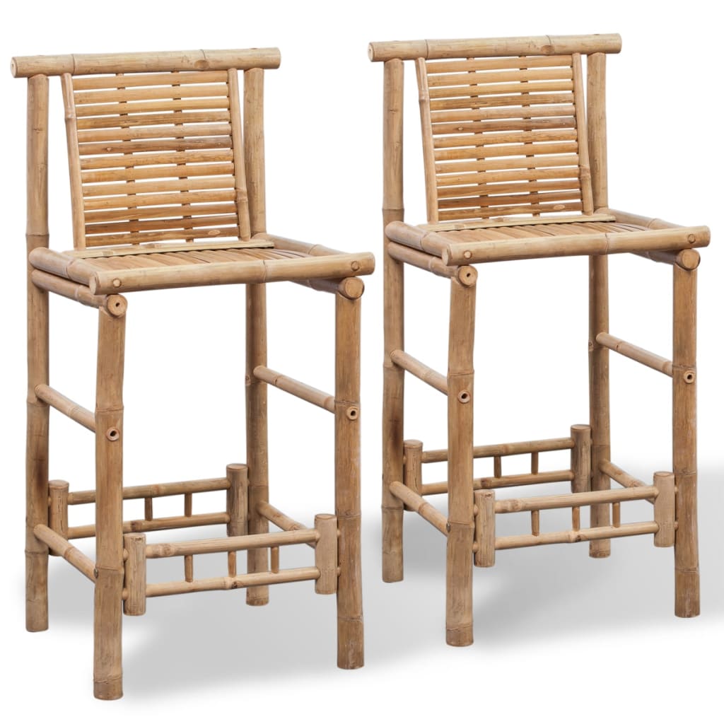 Bar Stools 2 pcs Bamboo - Charlotte Dunes