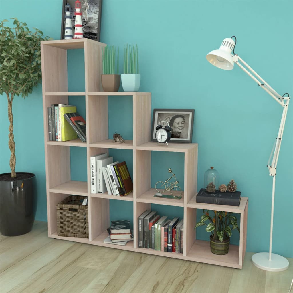 Staircase Bookcase/Display Shelf 142 cm Oak - Merlin Deals
